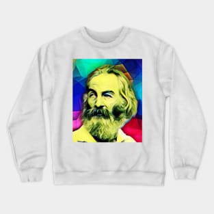 Walt Whitman Colourful Portrait | Walt Whitman Artwork 6 Crewneck Sweatshirt